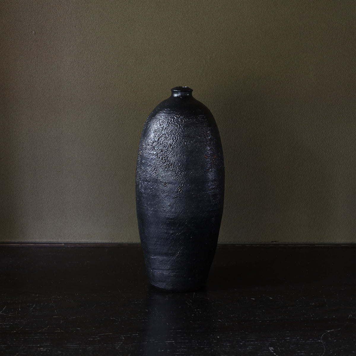 25-32 Shiro Shimizu, Red Clay Blend, Fukki Stone Vase