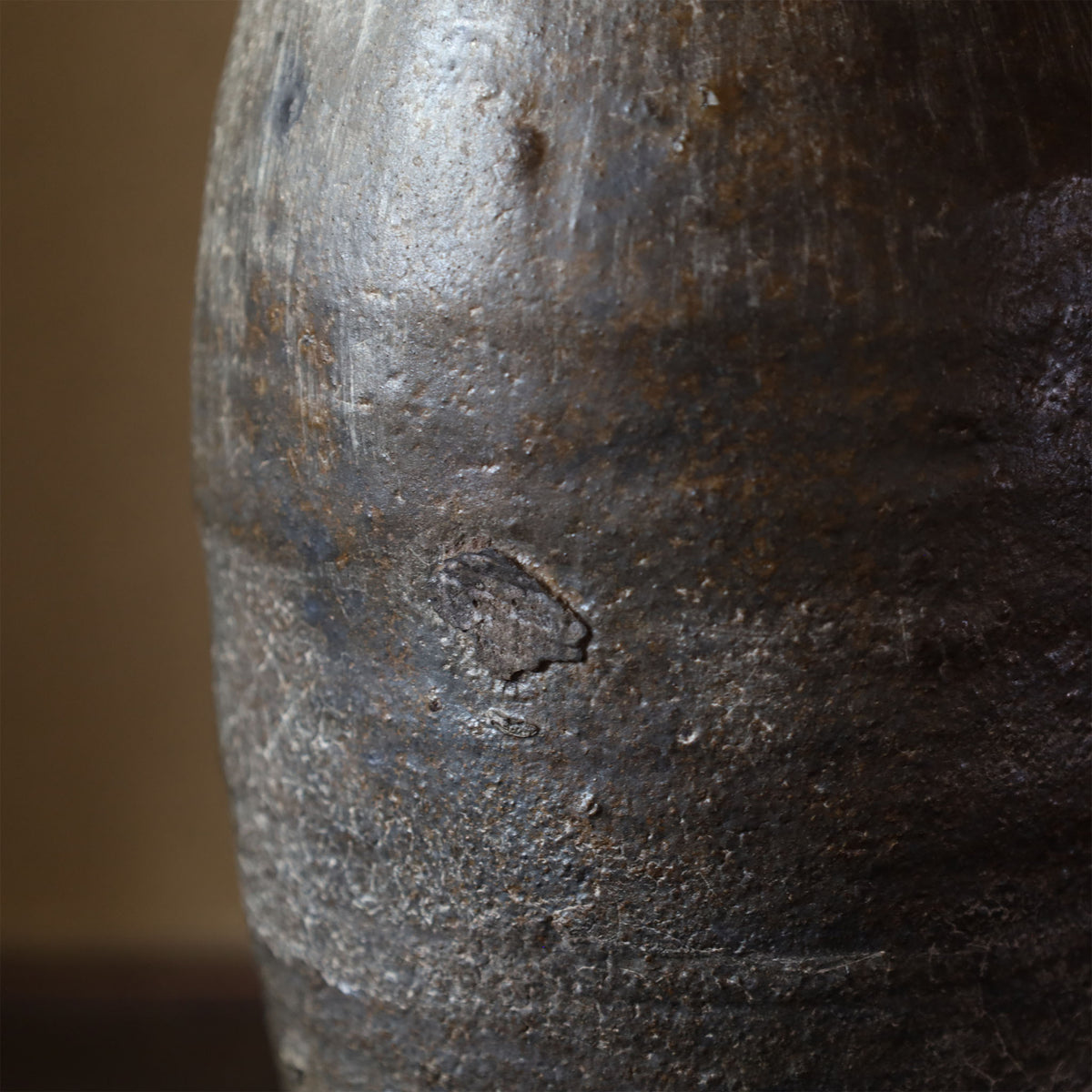 25-49 Shiro Shimizu, Blended Clay, Silver-Decorated Flower Vase