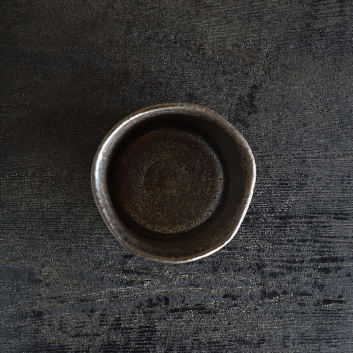 25-38 Shiro Shimizu, Yasaka-Shino Clay (Kyoto), Yukawa Stone Glaze, Silver-Decorated Chawan