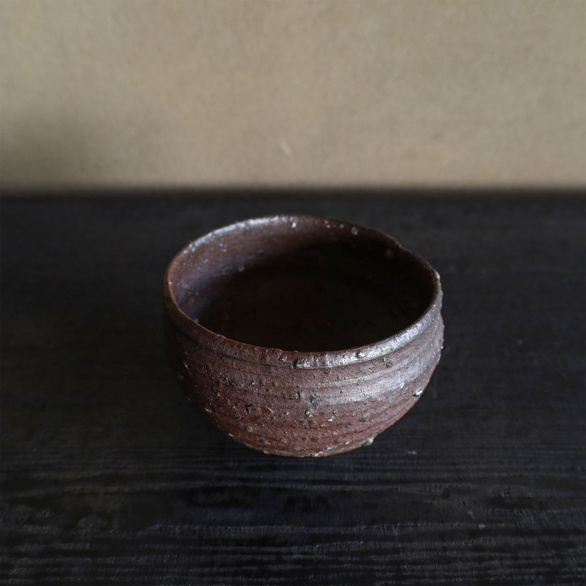 25-10S 清水志郎 鷹ケ峰土焼締茶わん