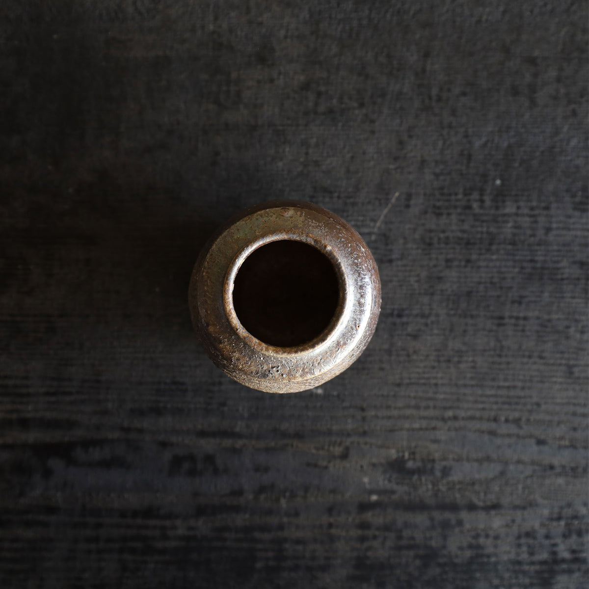 25-35 Shiro Shimizu, Umamachi Raw Clay, Yakishime Tea Container