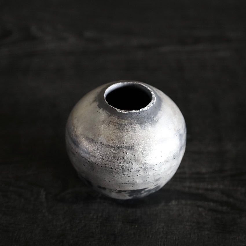 Atsushi Funakushi  Gin-sai Chaire (Silver-glazed Tea Caddy)