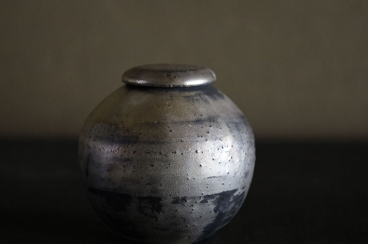 Atsushi Funakushi  Gin-sai Chaire (Silver-glazed Tea Caddy)