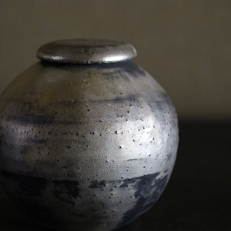 Atsushi Funakushi  Gin-sai Chaire (Silver-glazed Tea Caddy)