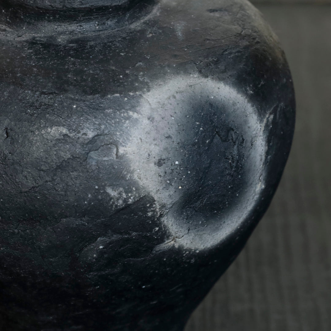 25-10S 寺田鉄平 炭化焼締 瓶子