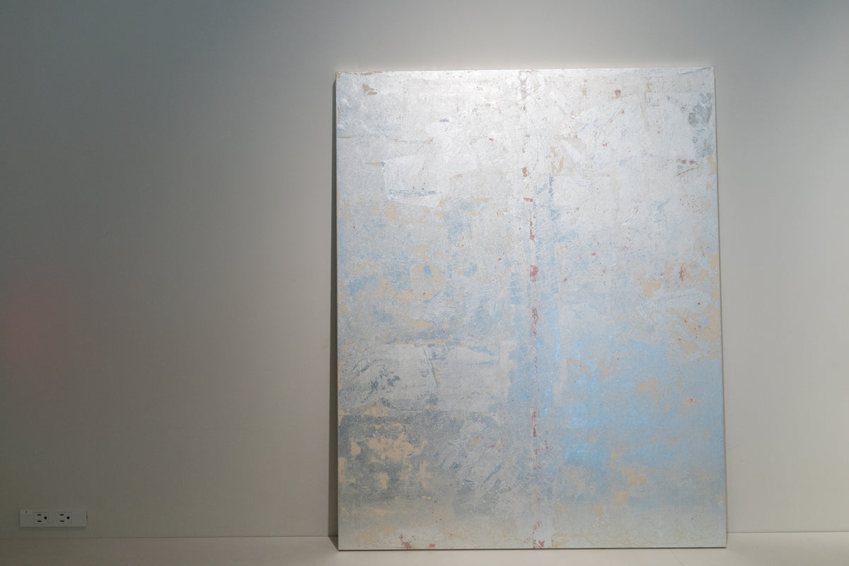 ●26-YI-S5 PAINTING - Silver & Copper Leaf