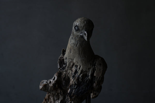 水田典寿 ピューター 流木 鳥 C