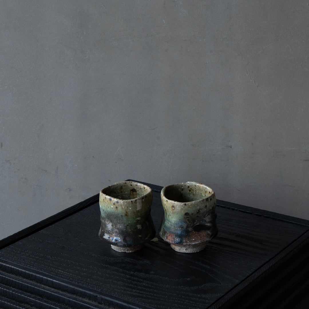 25-10S 陶器工房壹 灰釉徳利セット