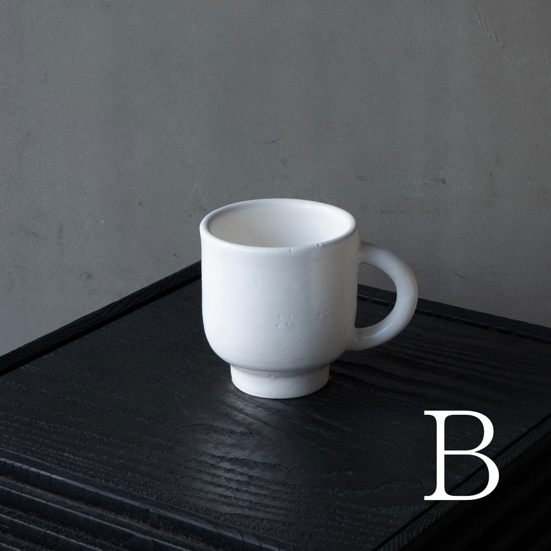 25-10S やまほん陶房 白釉カップ A