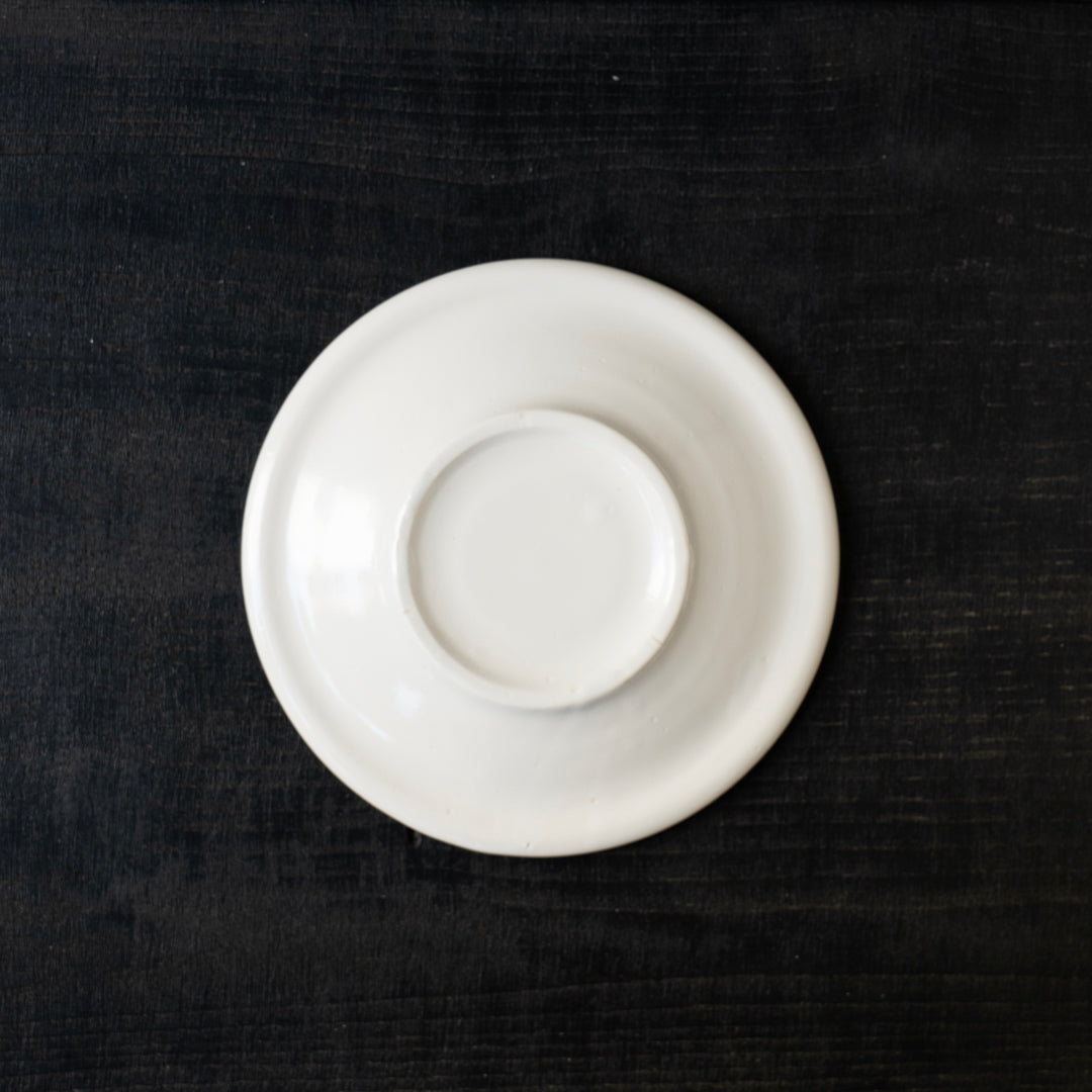 25-10S やまほん陶房 白釉 17cm皿