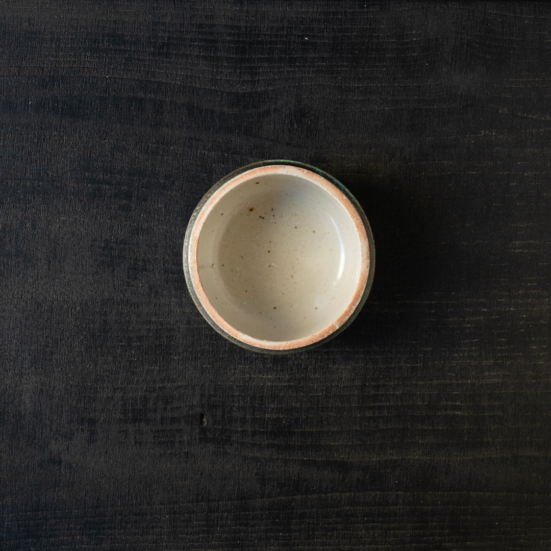 25-10S 境道一 織部釉 フタ物