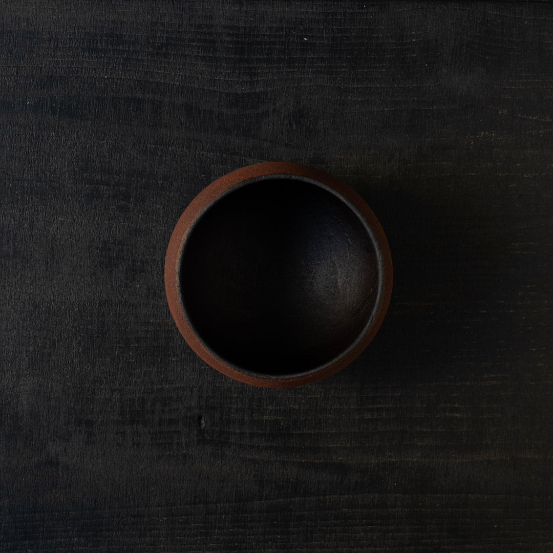 25-10S  藤本健 錆漆 椀 赤