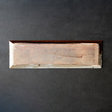 25-10S 中里花子 厚板長板皿 飴/粉引