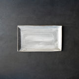 25-10S 中里花子 長方皿M 刷毛目