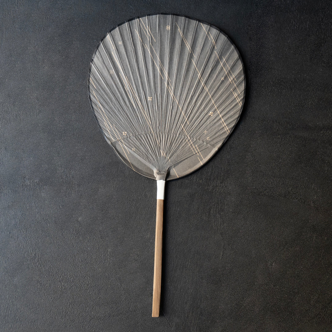 25-10S 栗川商店 渋団扇 小丸 甘茶 グレー