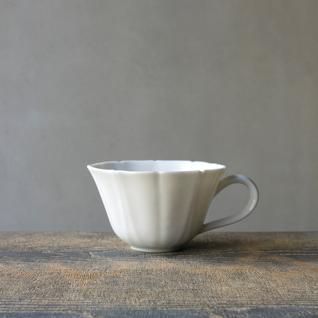 Yuichi Murakami - White Porcelain Cup "Morning Glory" Small