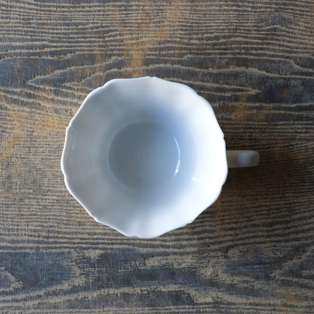 Yuichi Murakami - White Porcelain Cup "Morning Glory" Large