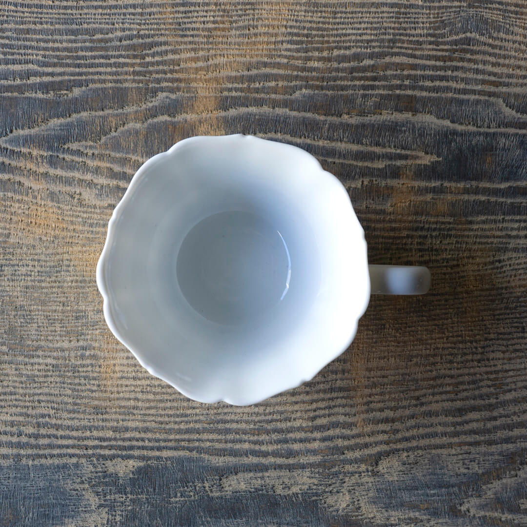 Yuichi Murakami - White Porcelain Cup "Morning Glory" Small