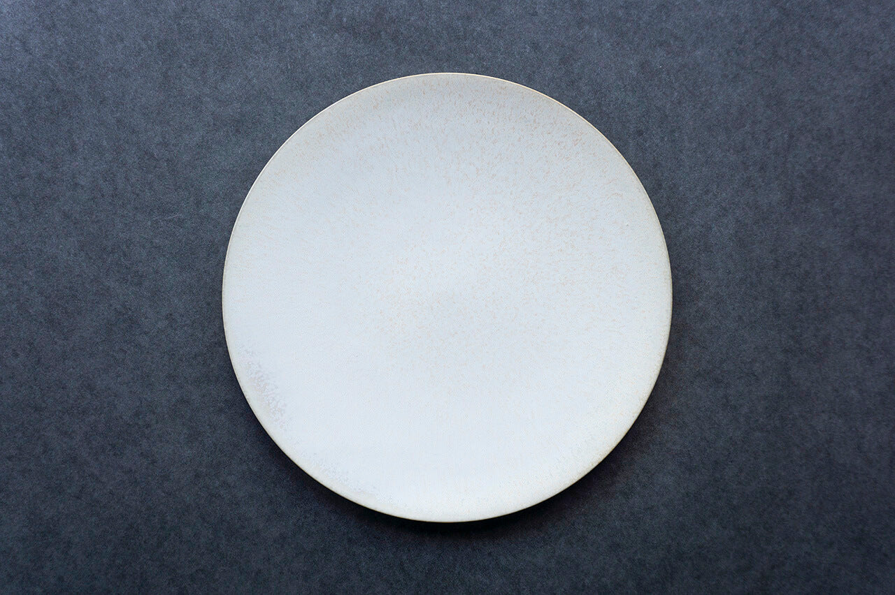 安藤由香 ８寸皿 フラットリム なし WH