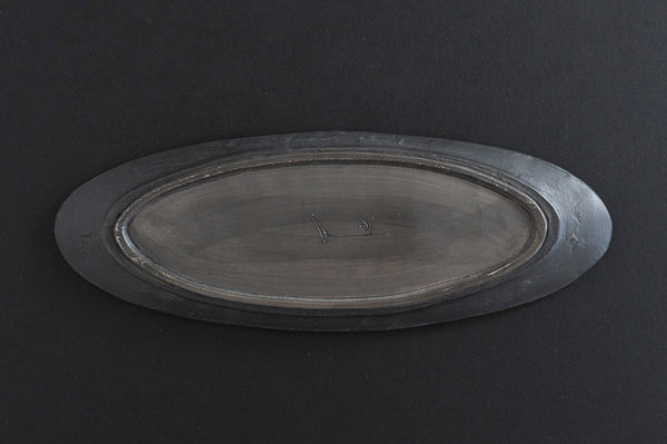 KUROgane OVAL PLATE WITH RIM 300