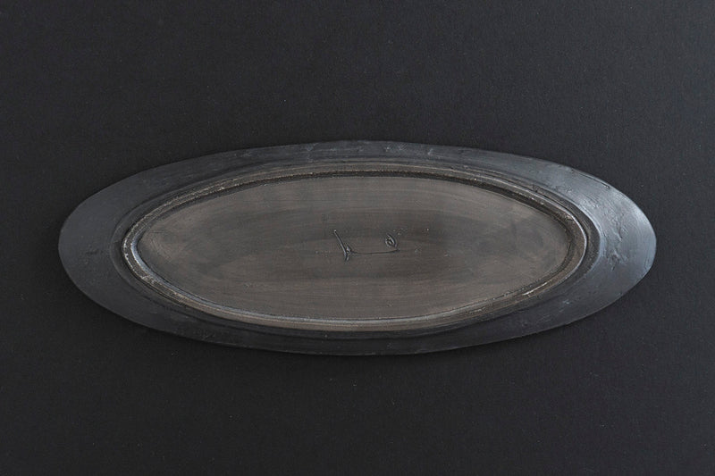 KUROgane OVAL PLATE WITH RIM 300