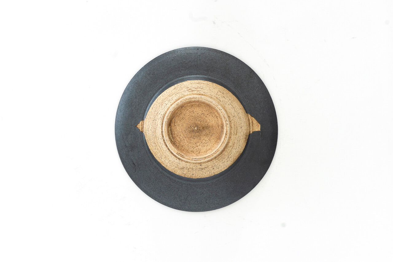 Pottery studio ICHI Mintama Rim Plate 21cm Black