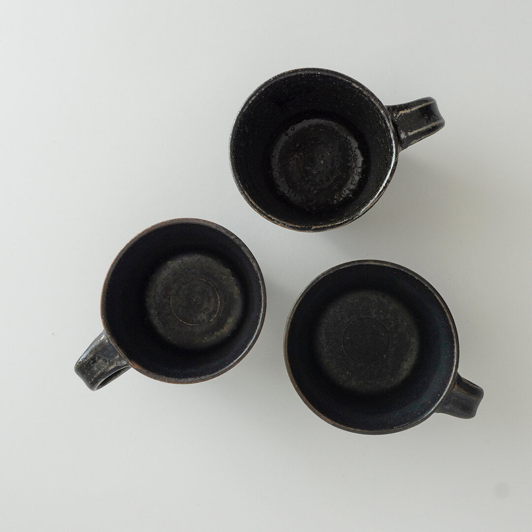 Yukiko Kiln Coffee Cup "Kuro (Black)-Karatsu"