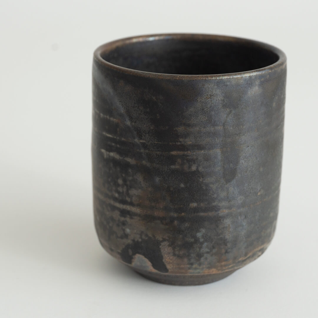 Yukiko Kiln Japanese Tea Cup "Kuro (Black)-Karatsu" Small