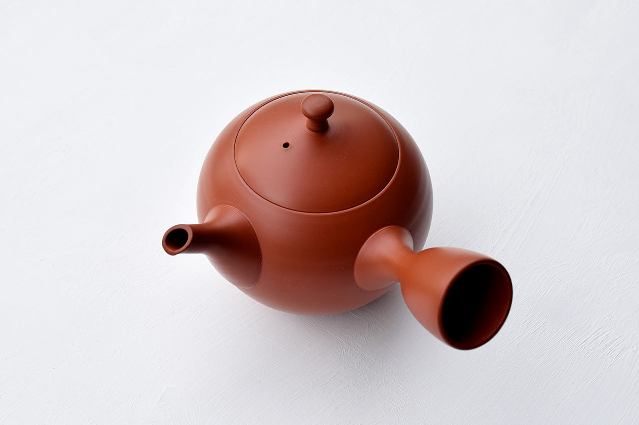 Hokuryu Round Teapot "Shudei (Red)"